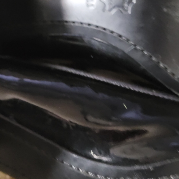 TORY BURCH PATENT LEATHER GOLD STUDS PUMPS ASHER SZ 8 MEDIUM BLACK - Picture 16 of 16